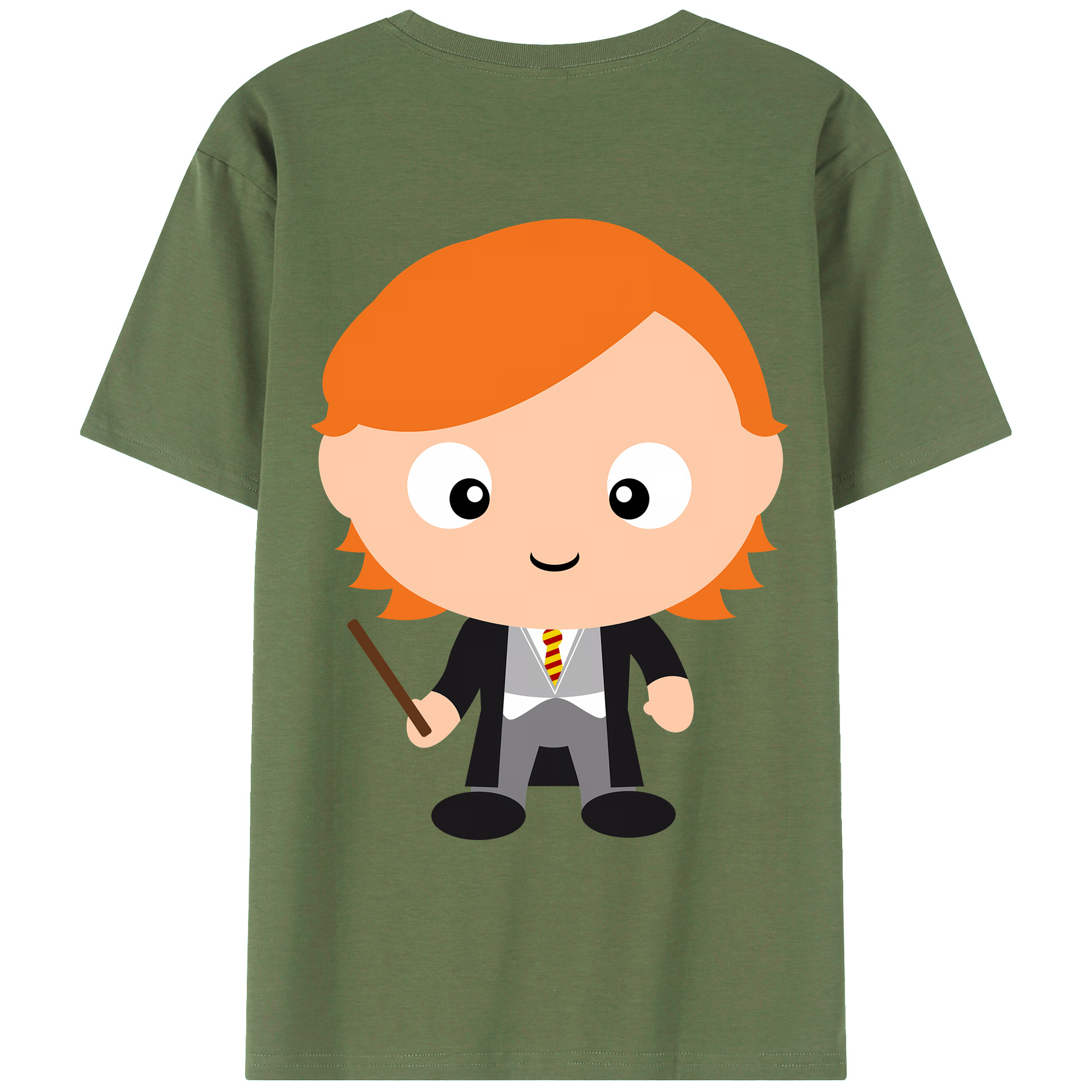 （画像用） Harry Potter ハリー・ポッターシリーズ 綿100％ メンズ半袖Tシャツ（バックプリント） 通気性